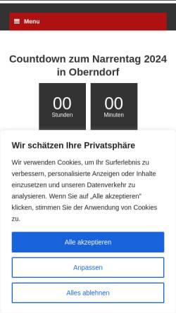 Vorschau der mobilen Webseite www.narrenzunft-ueberlingen.de, Narrenzunft Überlingen