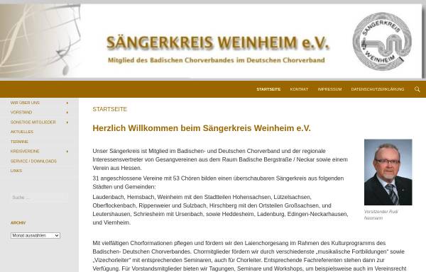 Vorschau von www.saengerkreis-weinheim.de, Sängerkreis Weinheim