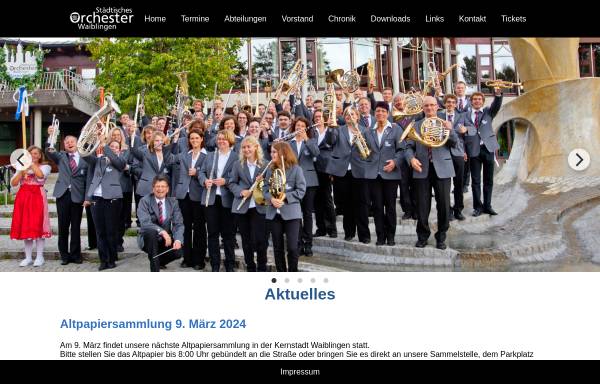 Vorschau von www.stown.de, Städtisches Orchester Waiblingen