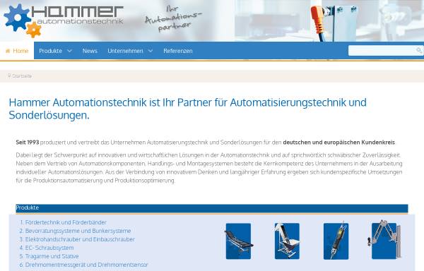 Vorschau von www.hammer-automation.de, Hammer Automationstechnik, Inh. Reiner Hammer
