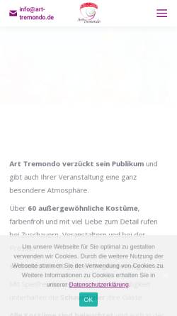 Vorschau der mobilen Webseite www.arttremondo.de, Art Tremondo