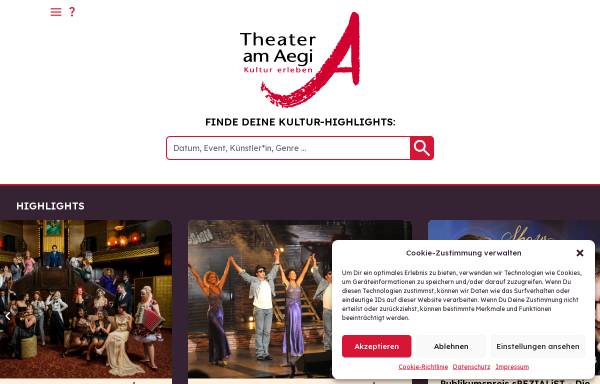 Vorschau von www.theater-am-aegi.de, Theater am Aegi