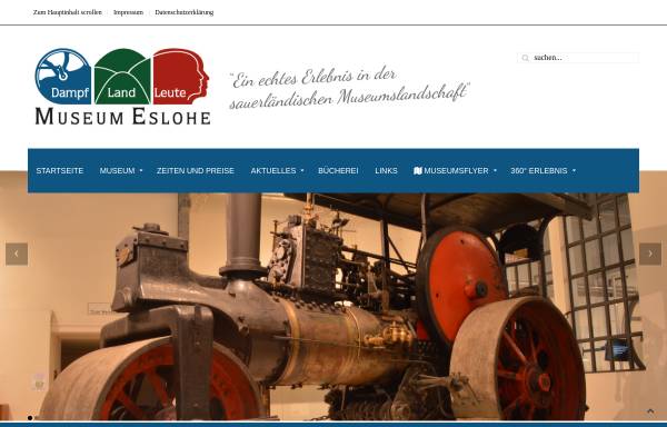 Vorschau von www.museum-eslohe.de, Maschinen- und Heimatmuseum Eslohe