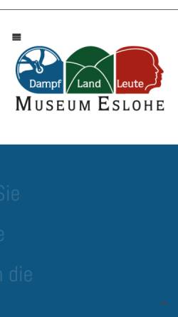 Vorschau der mobilen Webseite www.museum-eslohe.de, Maschinen- und Heimatmuseum Eslohe