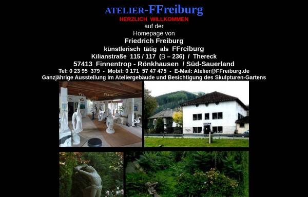 Vorschau von www.ffreiburg.de, Atelier und Galerie FFreiburg