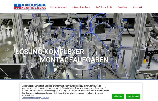 Vorschau von www.manousek.at, Manousek Maschinenbau GmbH
