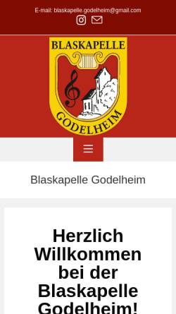 Vorschau der mobilen Webseite www.blaskapelle-godelheim.de, Blaskapelle Godelheim e.V.