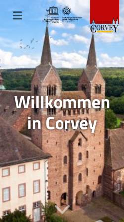 Vorschau der mobilen Webseite www.schloss-corvey.de, Schloss Corvey