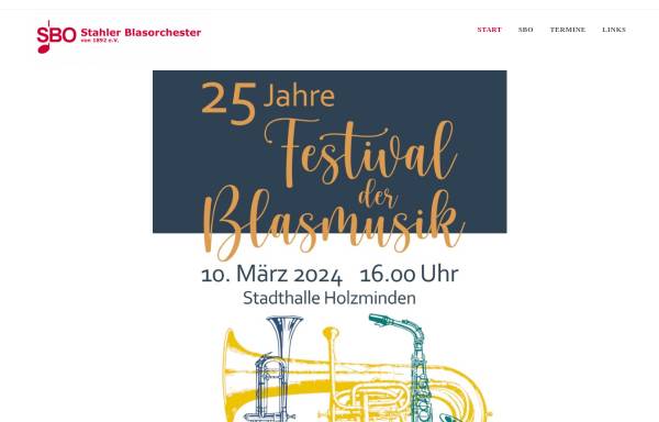 Vorschau von www.stahler-blasorchester.de, Stahler Blasorchester von 1892 e.V.