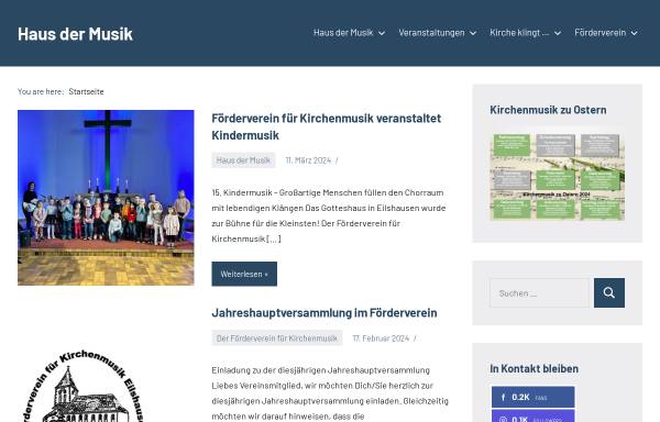 Vorschau von kirchenmusik.eilshausen.net, Kirchenmusik in Eilshausen