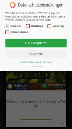 Vorschau der mobilen Webseite kahlewart.de, Freilichtbühne Kahle Wart Oberbauerschaft