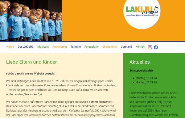 Vorschau von www.kinderchor-langenfeld.de, Langenfelder Kinder- und Jugendchor 1975 e.V.