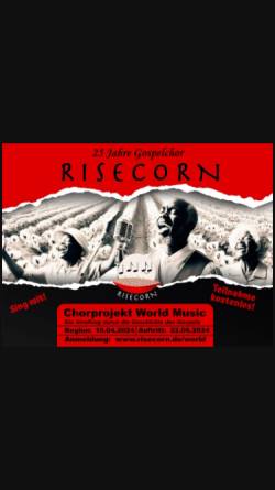 Vorschau der mobilen Webseite www.risecorn.de, Gospelchor Risecorn