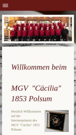 Vorschau der mobilen Webseite www.mgv-caecilia-polsum.de, MGV 