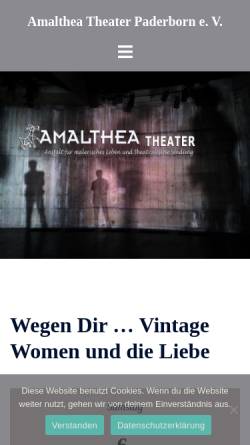 Vorschau der mobilen Webseite www.amalthea-theater.de, Amalthea Theater