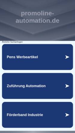 Vorschau der mobilen Webseite www.promoline-automation.de, ProMoLine Automation GmbH