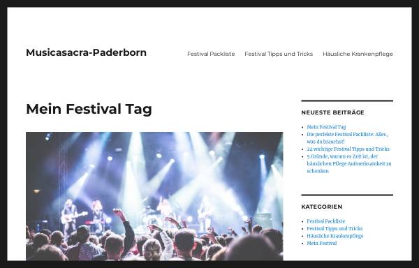 Vorschau von www.musicasacra-paderborn.de, Festival Musica Sacra