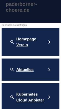 Vorschau der mobilen Webseite www.paderborner-choere.de, Paderborner Frauenchor