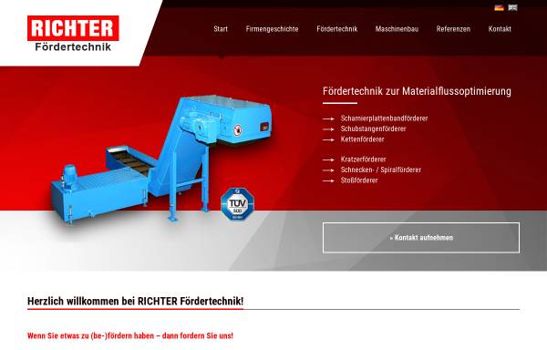 Vorschau von www.richter-foerderer.de, Richter Fördertechnik + Metallbau GmbH