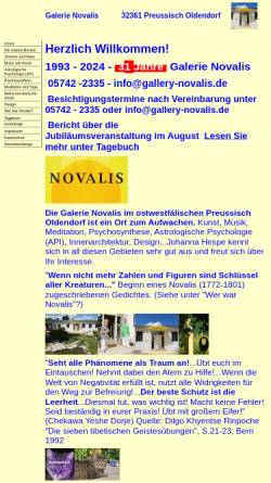 Vorschau der mobilen Webseite www.gallery-novalis.de, Galerie Novalis