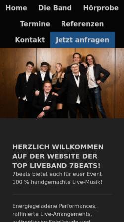 Vorschau der mobilen Webseite www.7beats.de, Seven Beats (7beats)