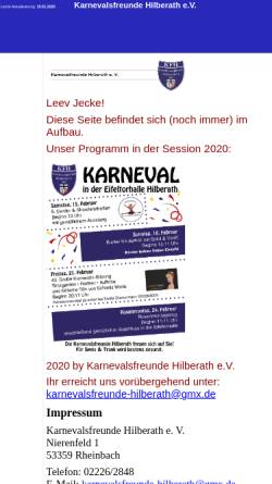 Vorschau der mobilen Webseite www.karnevalsfreunde-hilberath.de, Karnevalsfreunde Hilberath e.V.