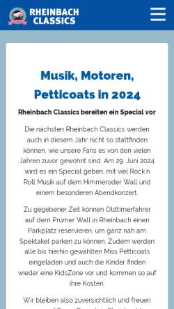 Vorschau der mobilen Webseite www.rheinbach-classics.com, Rheinbach Classics