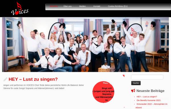 Vorschau von www.voices-rheine.de, Voices - Pop-Chor aus Rheine