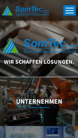 Vorschau der mobilen Webseite www.somtec.de, SomTec GmbH Sondermaschinen
