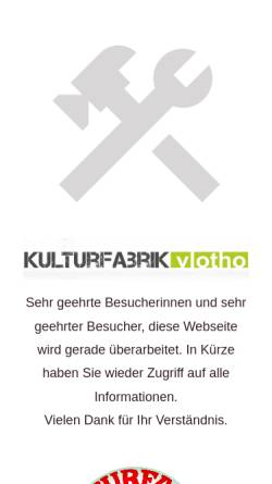 Vorschau der mobilen Webseite kulturfabrik-vlotho.de, Kulturfabrik Vlotho