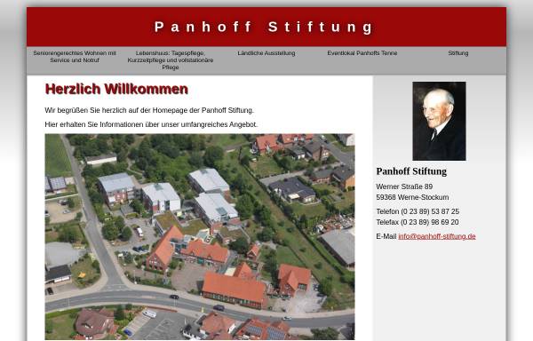 Vorschau von www.panhoff-stiftung.de, Panhoff Stiftung
