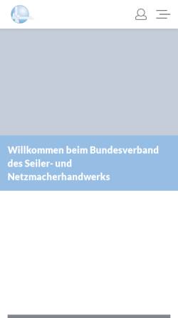 Vorschau der mobilen Webseite www.bv-seiler.de, Bundesverband des Deutschen Seiler-, Segel- und Netzmacherhandwerkes e.V.