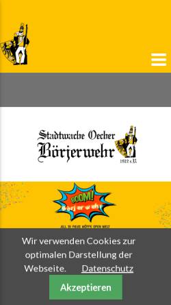 Vorschau der mobilen Webseite www.oecher-boerjerwehr.de, Stadtwache 