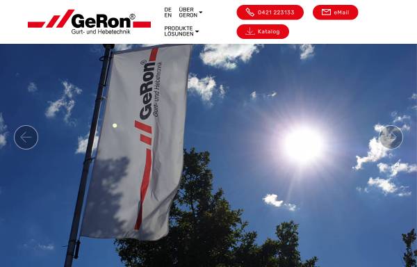 Vorschau von www.geron.de, GeRon Gurt- und Hebetechnik GmbH & Co.KG
