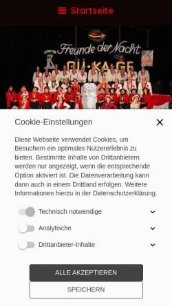 Vorschau der mobilen Webseite www.guekage.de, Günnigfelder Karnevalsgesellschaft e.V. (Gü-Ka-Ge)
