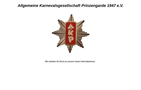 Vorschau von www.prinzengarde-godesberg.de, Allgemeine Karnevalsgesellschaft Prinzengarde 1947 e.V. (AKP)