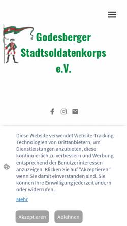 Vorschau der mobilen Webseite www.godesbergerstadtsoldaten.de, Godesberger Stadtsoldaten e.V.