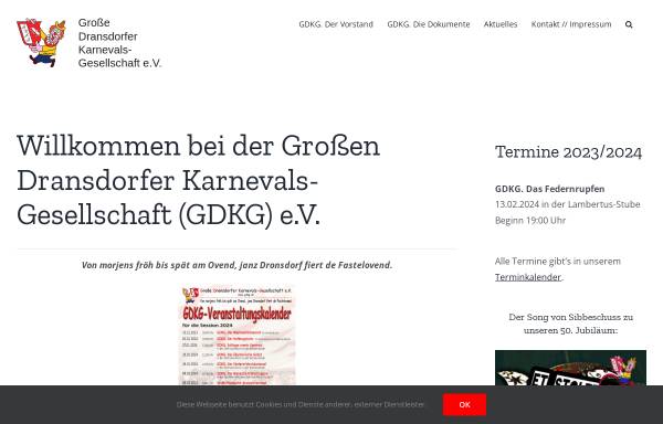 Vorschau von www.gdkg.de, Große Dransdorfer Karnevals-Gesellschaft e.V.