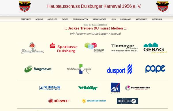 Vorschau von www.hdk-ev.de, Hauptausschuss Duisburger Karneval e.V. (HDK)