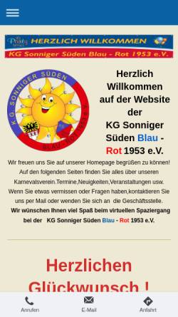 Vorschau der mobilen Webseite www.kg-sonniger-sueden.de, KG Sonniger Süden 