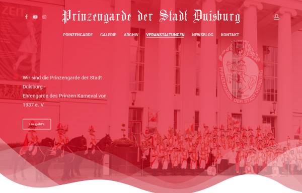 Vorschau von www.prinzengarde-duisburg.de, Prinzengarde der Stadt Duisburg e.V.