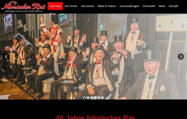 Vorschau von www.naerrischer-rat.de, Närrischer Rat ehemaliger Prinzen und Freunde 1978 Dortmund e.V.