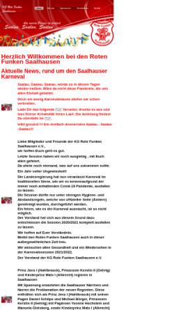 Vorschau der mobilen Webseite www.kg-rotefunken.de, Karnevalsgesellschaft Rote Funken Saalhausen