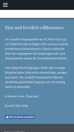 Vorschau der mobilen Webseite www.klein-elka.de, Klein-Elka 1935