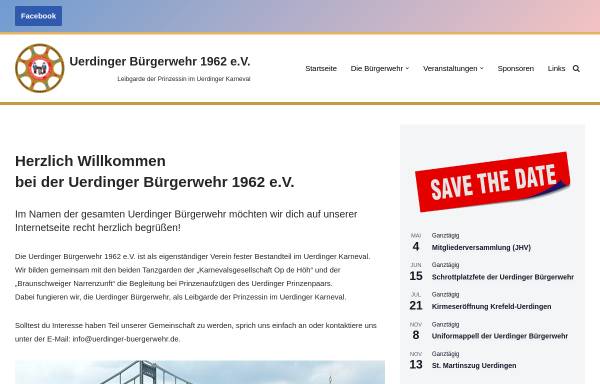 Vorschau von www.uerdinger-buergerwehr.de, Uerdinger Bürgerwehr 1962 e.V.