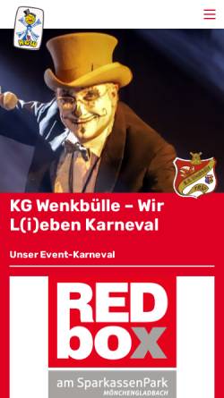 Vorschau der mobilen Webseite wenkbuelle.de, Karnevalsgesellschaft Wenkbülle e.V., gegründet 1937