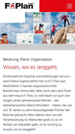 Vorschau der mobilen Webseite www.f-plan.de, F-Plan GmbH