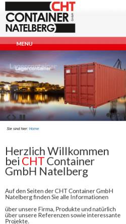 Vorschau der mobilen Webseite www.cht-container.de, CHT Container-Handel + Transport, Inh. Heiko Natelberg