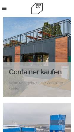 Vorschau der mobilen Webseite www.conrocontainer.de, ConRo Container GmbH