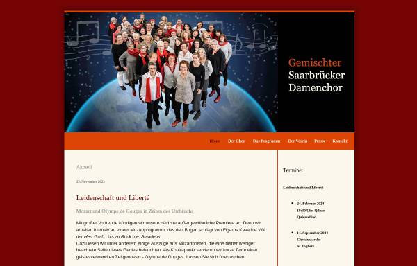 Vorschau von www.gemischter-saarbruecker-damenchor.de, Gemischter Saarbrücker Damenchor